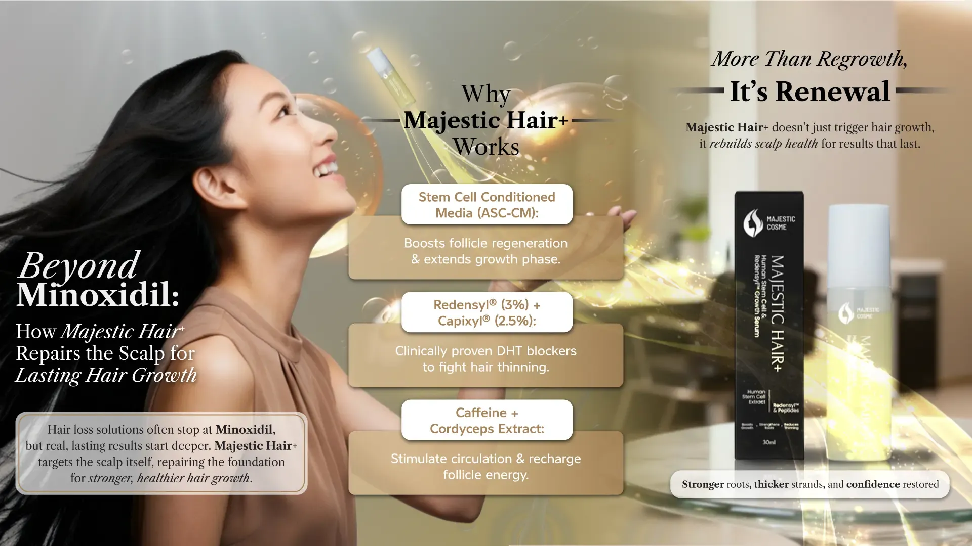 Beyond Minoxidil: How Majestic Hair+ Repairs the Scalp for Lasting Hair Growth